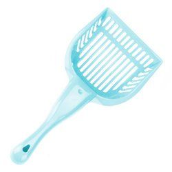 Turquoise Cat Litter Scoop with Reinforced Comfort Handle