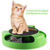 Cat Interactive Scratching Toy w/ Rotating Running Mouse Catching Plate Non-toxic Claw Kitten Toys