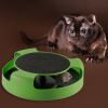 Cat Interactive Scratching Toy w/ Rotating Running Mouse Catching Plate Non-toxic Claw Kitten Toys