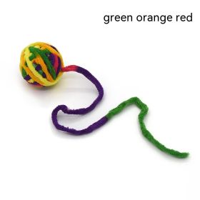 Cat Self Hi Relieving Stuffy Bite Toy Ball (Option: Green Orange-Diameter About 5cm)