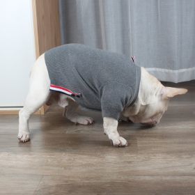Christmas Pet Dog Clothes Autumn And Winter Sweater TeddyFrench Bulldog British Bucket Corgi Cat Sweater (Option: Grey-2XL)