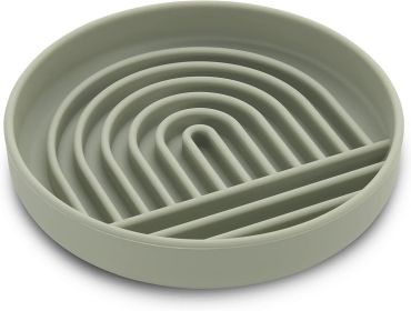 Pet Cat And Dog Fashion Simple Slow Feeding Bowl (Option: Light Green)