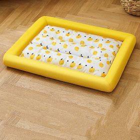 Summer Cool Sandwich Dog's Nest Cushion Pet Supplies (Option: Yellow Lemon-S)