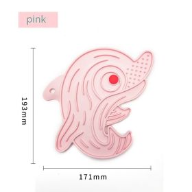 Lick Food Plate Pet Slow Food Plate Anti-choke Slow Feeding (Option: Pearlescent Bag Packaging-Dolphin Pink)