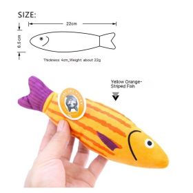 Relieving Stuffy Molars Catnip Toy (Option: Yellow Orange Striped Fish)