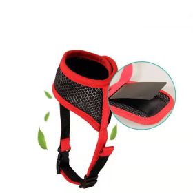 Pet Dog Mouth Cover Anti-biting Anti-barking And Eating Masks (Option: Red-S)