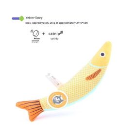 Relieving Stuffy Molars Catnip Toy (Option: Yellow Broadsword Fish)