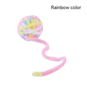 Cat Self Hi Relieving Stuffy Bite Toy Ball (Option: Rainbow-Diameter About 5cm)