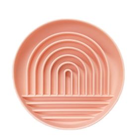 Pet Cat And Dog Fashion Simple Slow Feeding Bowl (Option: Baby Pink)