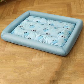 Summer Cool Sandwich Dog's Nest Cushion Pet Supplies (Option: Blue Cat-XL)