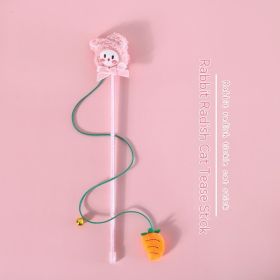 Cartoon Plush Bell Cat Teaser Interactive Sound Toy (Option: Rabbit Radish Cat Teaser)
