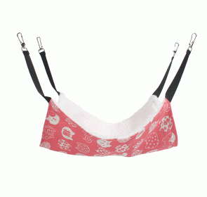 Breathable Fleece Hook Pet Hammock Supplies (Option: Red-S)