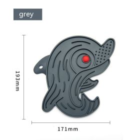 Lick Food Plate Pet Slow Food Plate Anti-choke Slow Feeding (Option: Pearlescent Bag Packaging-Dolphin Gray)