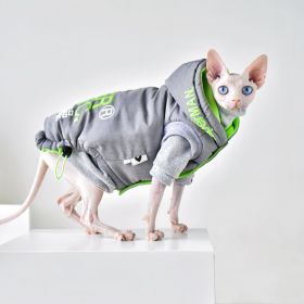 Hairless Cat Clothing With Winter Coat (Option: Grey-M)