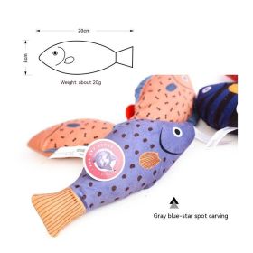 Relieving Stuffy Molars Catnip Toy (Option: Gray Blue Star Spotted Fish)