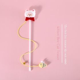 Cartoon Plush Bell Cat Teaser Interactive Sound Toy (Option: Kitten Bee Cat Teaser)