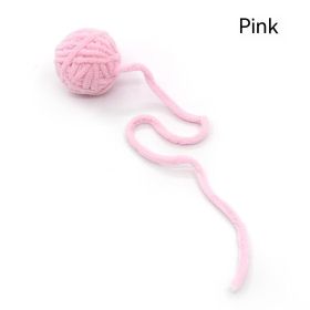 Cat Self Hi Relieving Stuffy Bite Toy Ball (Option: Pure Pink-Diameter About 5cm)