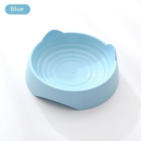 New Plastic Ear Thread Pet Bowl (Option: Small Size-Blue)