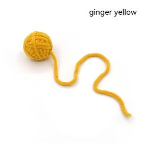 Cat Self Hi Relieving Stuffy Bite Toy Ball (Option: Ginger Yellow-Diameter About 5cm)