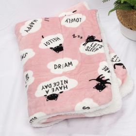 Pet Cotton Pad Thickened To Keep Dogs And Cats Warm (Option: Pink-32x50cm)