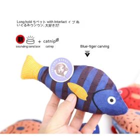 Relieving Stuffy Molars Catnip Toy (Option: Blue Tiger Fish)