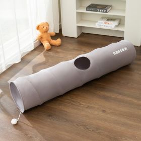 Cat Tunnel Cartoon Straight Foldable Toy (Option: Gray Large-Universal)