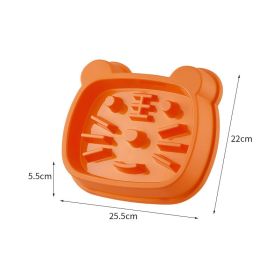 Food Bowl Dog Basin Small And Medium-sized Dogs Anti-choke Food Basin Large Rice Basin Pet Supplies Wholesale (Color: orange)
