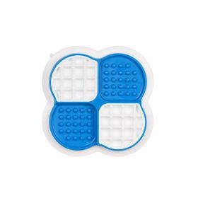 Pet With Suction Cup Slow Food Plate Multi-functional Non-slip (Color: Blue)