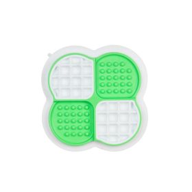 Pet With Suction Cup Slow Food Plate Multi-functional Non-slip (Color: Green)
