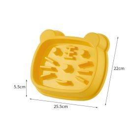 Food Bowl Dog Basin Small And Medium-sized Dogs Anti-choke Food Basin Large Rice Basin Pet Supplies Wholesale (Color: Yellow)