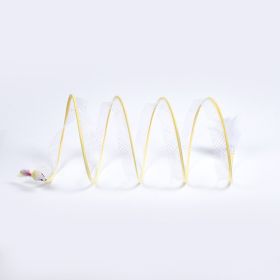 Cat Tunnel Toy Foldable Storage S-type (Option: Large Yellow Mouse)