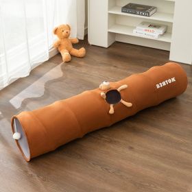 Cat Tunnel Cartoon Straight Foldable Toy (Option: Brown Bear Large-Universal)