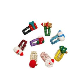 Christmas Cartoon Pet Headdress Cat Dog Barrettes (Option: Christmas 3PCs Random-3.2cm)