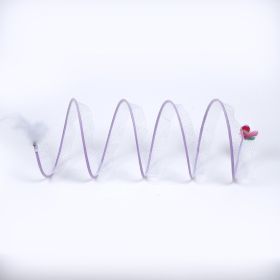 Cat Tunnel Toy Foldable Storage S-type (Option: Large Purple Mouse)