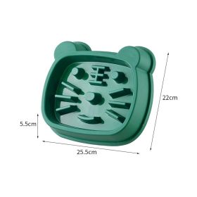 Food Bowl Dog Basin Small And Medium-sized Dogs Anti-choke Food Basin Large Rice Basin Pet Supplies Wholesale (Color: Green)