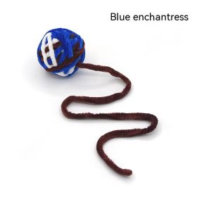 Cat Self Hi Relieving Stuffy Bite Toy Ball (Option: Blue Enchantress-Diameter About 5cm)