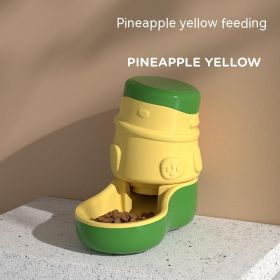 Pet Cat Dog Feeder Automatic Anti-tumble (Option: Pineapple Green Feeder)