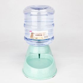 Automatic Pet Feeder Cat Drinker Water Feeding Dog Bowl Cat Bowl Food Storage Bucket Combination (Option: Green-Drinking trough)