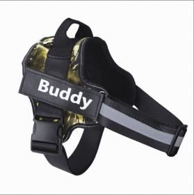 Dog Harness No Pull Reflective Breathable Adjustable Pet (Option: Camouflage green-L)