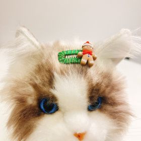 Christmas Cartoon Pet Headdress Cat Dog Barrettes (Option: Christmas 8 Piece Set-3.2cm)