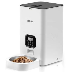 Household Pet Intelligent Automatic Double Meal Feeder (Option: 4L white opaque-AU)