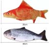 Cat Toy Flopping Fish Cat Toy With Realistic Tail Wagging; Interactive Plush Chewing Toy For Cats