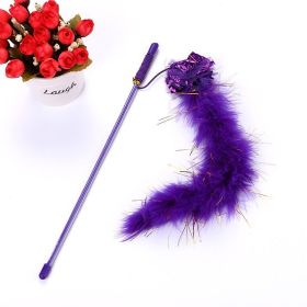 Toy Funny Stick Short Rod Ringing Paper Ball (Option: Purple-Rod Length About 30cm)
