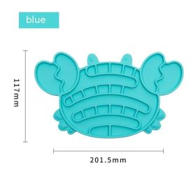 Lick Food Plate Pet Slow Food Plate Anti-choke Slow Feeding (Option: Pearlescent Bag Packaging-Crab Cyan)