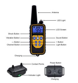 Electronic Remote Control Dog Barking Stop Charging Waterproof (Option: One drag two-EU)