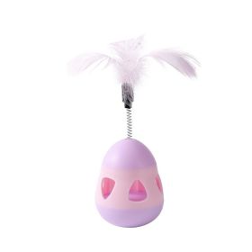 Roly-poly Toy Feather Cat Cudgel (Color: Pink)
