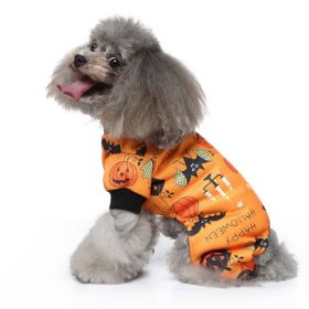 Pet Dog Halloween Christmas Festival Dress Up Clothes (Option: SDZ138 Orange Candlelight-L)