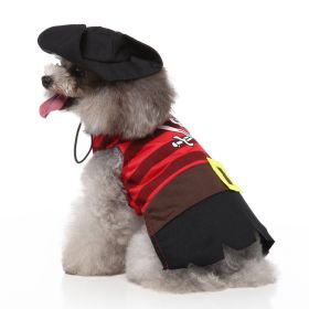 Pet Dog Halloween Christmas Festival Dress Up Clothes (Option: SDZ135 Striped Pirate-XL)